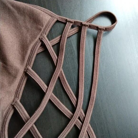 🔥SALE🔥 2X/3X Army Green Triple Criss Cross Bralette + bra pads Zenana wireless - Picture 6 of 15